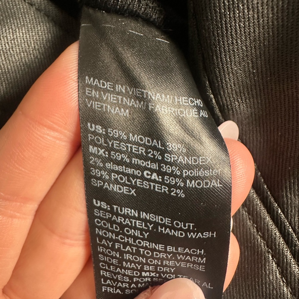 White House Black Market Black Leather Blouse - Picture 3 of 9
